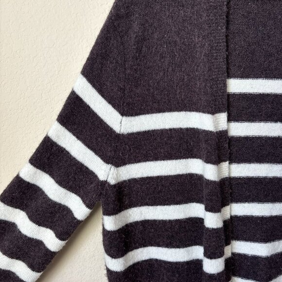 Madewell Alpaca Merino Wool Supersoft Striped Walker Open-Front Cardigan - Picture 7 of 13